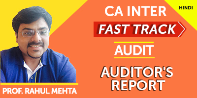 CA Inter Fast Track Audit Auditors Report  - JK Shah Online