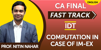 CA Final Indirect Tax Fast Track CA Final Indirect Tax Fast Track - JK Shah Online