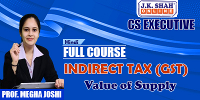 Value Of Supply - Prof. Megha Joshi (Hindi) for Dec 21