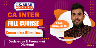 Declaration and Payment of Dividend - Prof. Kunal Shah (Hindi) for May 22, Nov 22