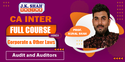 Audit and Auditors - Prof. Kunal Shah (Hindi) for May 22, Nov 22