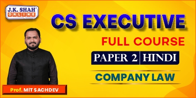 Company Law - Prof. Mit Sachdev (Hindi) for Dec 21
