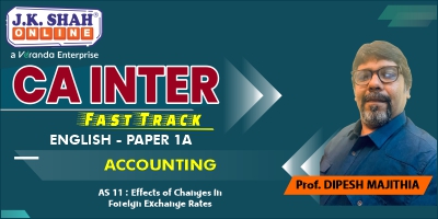 CA Inter Fast Track Accounting AS 11  - JK Shah Online