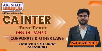 CA Inter Fast Track Prospectus & Allotment of Securities - JK Shah Online