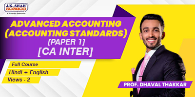 CA Inter, Paper 1 - Advanced Accounting (Accounting Standards) - Prof ...