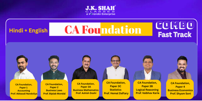 This CA Foundation Fast Track, All Subjects(Pack 1) is applicable for Sep 25 and Jan 26 exams.