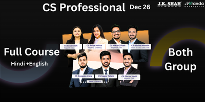 CS Professional, All Subjects - Group 1 & 2 (LIVE ONLINE BATCH)
