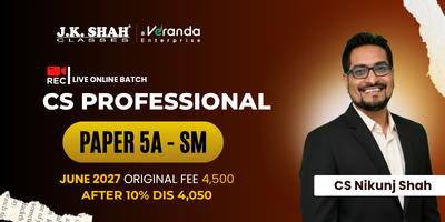 CS Professional, Paper 5A - Strategic Management - CS Nikunj Shah (LIVE ONLINE BATCH) - June 2027